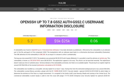 CVE-2018-15919 | OpenSSH GSS2 auth-gss2.c Username ...