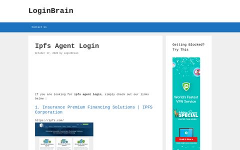 ipfs agent login - LoginBrain