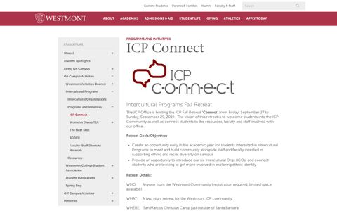 ICP Connect | Westmont College
