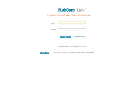LabCorp Link: Logon - LabCorp Beacon