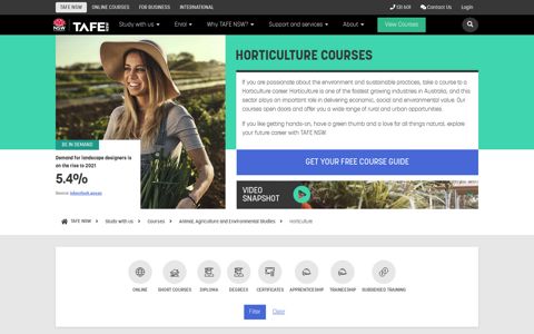Horticulture Courses - TAFE NSW
