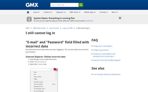 I still cannot log in - GMX Support - GMX Help Center