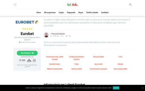 Eurobet codice promo [2020] - Informazioni per i clienti