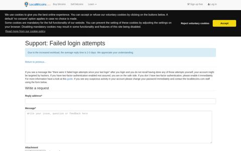 Support: Failed login attempts - LocalBitcoins.com: Fastest ...