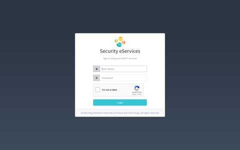 Security eServices: Login