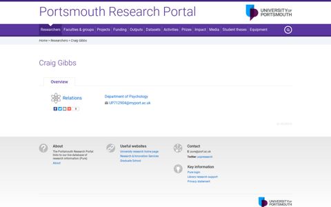 Craig Gibbs - Portsmouth Research Portal