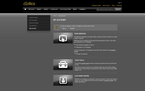 My account - illico.tv