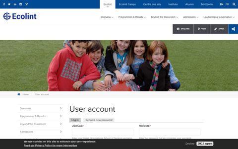 User account | Ecolint | International School of Geneva