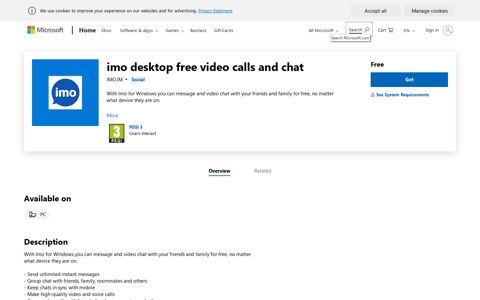 Get imo desktop free video calls and chat - Microsoft Store en ...