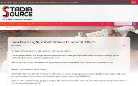 Global Beta Testing Network Adds Stadia to it's Supported ...