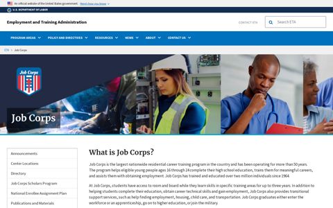 Job Corps | U.S. Department of Labor