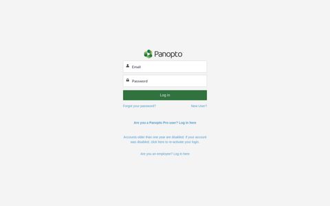 Login Template Title - Panopto Support