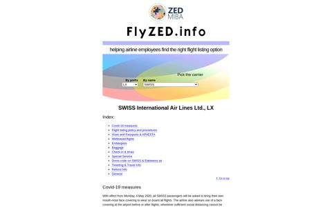 SWISS International Air Lines Ltd. | Find flight listing ... - FlyZed