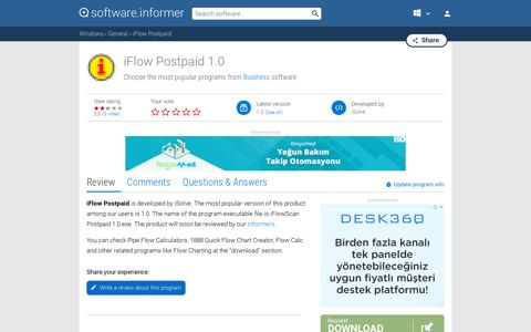 iFlow Postpaid - ISolve Software Informer.