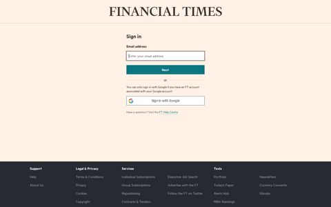 Sign in - Financial Times
