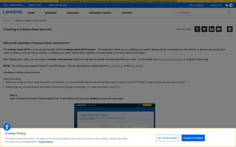 Linksys Official Support - Creating a Linksys cloud account
