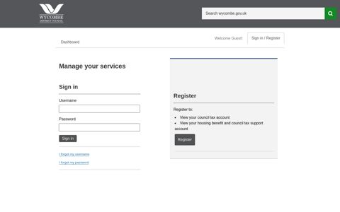 Manage your services Sign in