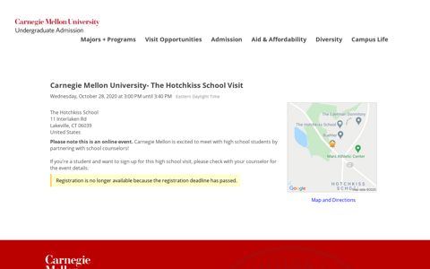 The Hotchkiss School Visit - Carnegie Mellon University