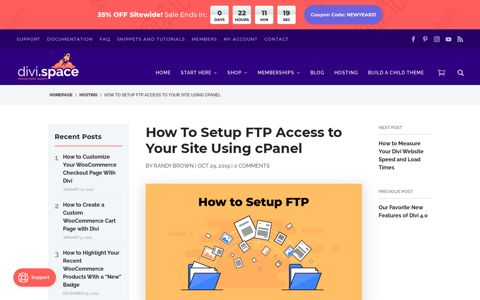 How To Setup FTP Access to Your Site Using cPanel | Divi ...
