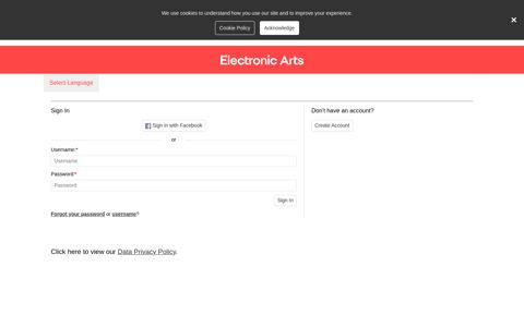 Sign In - Electronic Arts