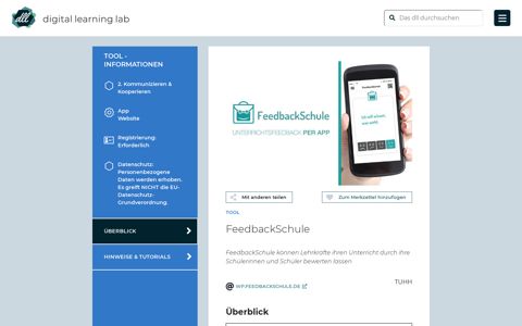 Tool | FeedbackSchule - digital.learning.lab