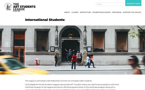 International Students – The Art Students League