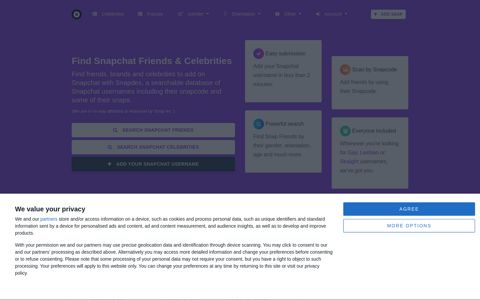 Snapdex: Find Snapchat Friends & Celebrities