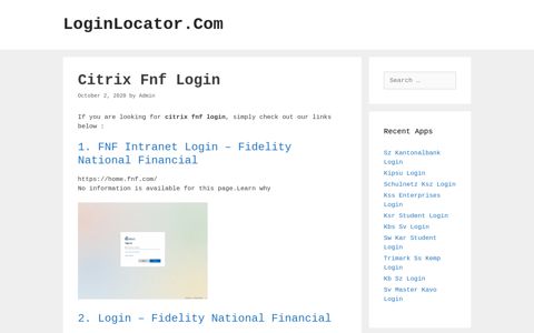 Citrix Fnf Login - LoginLocator.Com