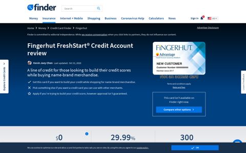 Fingerhut FreshStart Credit Account review 2020 | finder.com