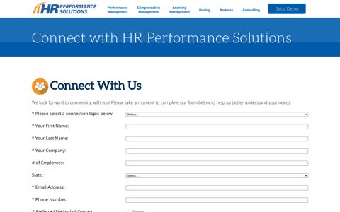 Connect with HR Performance Solutions