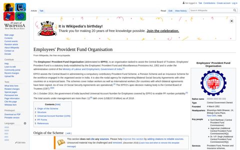 Employees' Provident Fund Organisation - Wikipedia