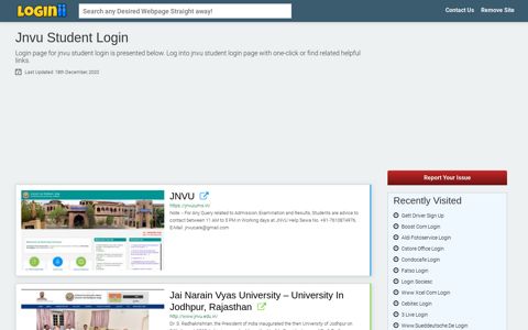Jnvu Student Login - Loginii.com