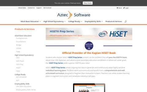 HiSET® Prep Series - Aztec Software