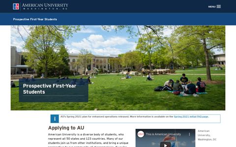 Applying to American University | American University ...