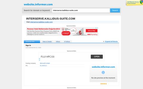 interserve.kallidus-suite.com at Website Informer. Sign In. Visit ...