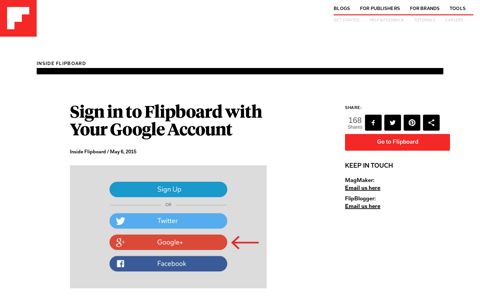 Sign in to Flipboard with Your Google Account