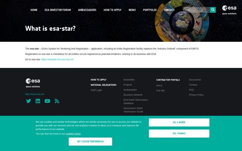 What is esa-star? | ESA Business Applications