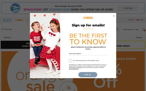 Sign Up For Gymboree Canada Emails