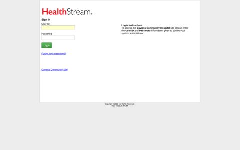 Sign In - Welcome to HealthStream
