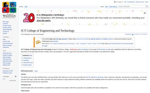 JCT College of Engineering and Technology - Wikipedia