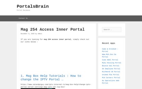 Mag 254 Access Inner Portal - PortalsBrain - Portal Database