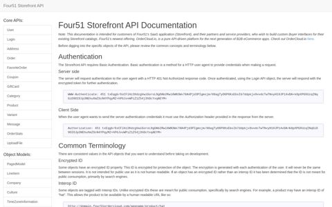 Four51 Storefront API Documentation