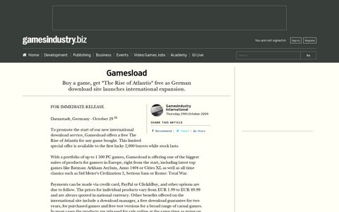 Gamesload | GamesIndustry.biz