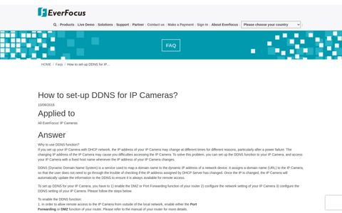 How to set-up DDNS for IP Cameras? | EverFocus Electronics ...