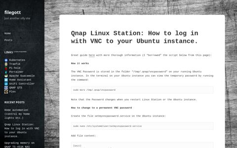 Qnap Linux Station: How to log in with VNC to your Ubuntu ...