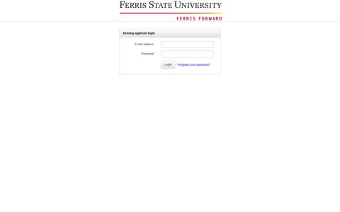 Applicant sign in - Ferris State University - PageUp