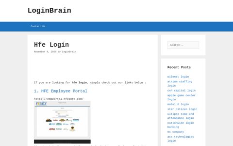 hfe login - LoginBrain