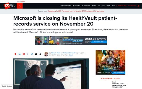 Microsoft is closing its HealthVault patient-records service on ...