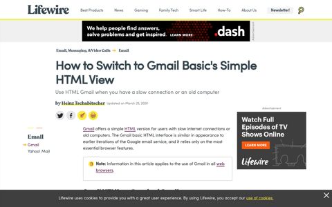 Easily Switch to Gmail's Simple HTML View - Lifewire