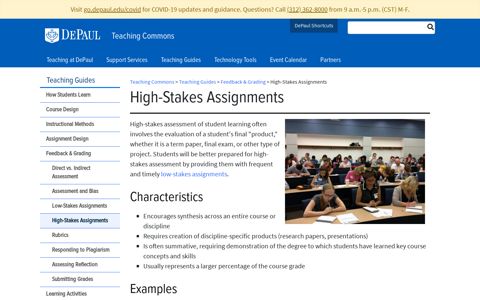 High-Stakes Assignments | Feedback & Grading | Teaching ...